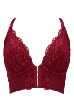 Opulence Front Fastening Set - Deep Red -Curve by Lingerie 268453 20211108141800