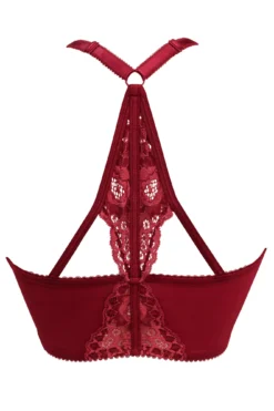 Opulence Front Fastening Set - Deep Red -Curve by Lingerie 268454 20211108141800
