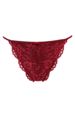 Opulence Front Fastening Set - Deep Red -Curve by Lingerie 268457 20211108141800