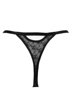 Logo Mania Thong - Black -Curve by Lingerie 269619 20220425164500
