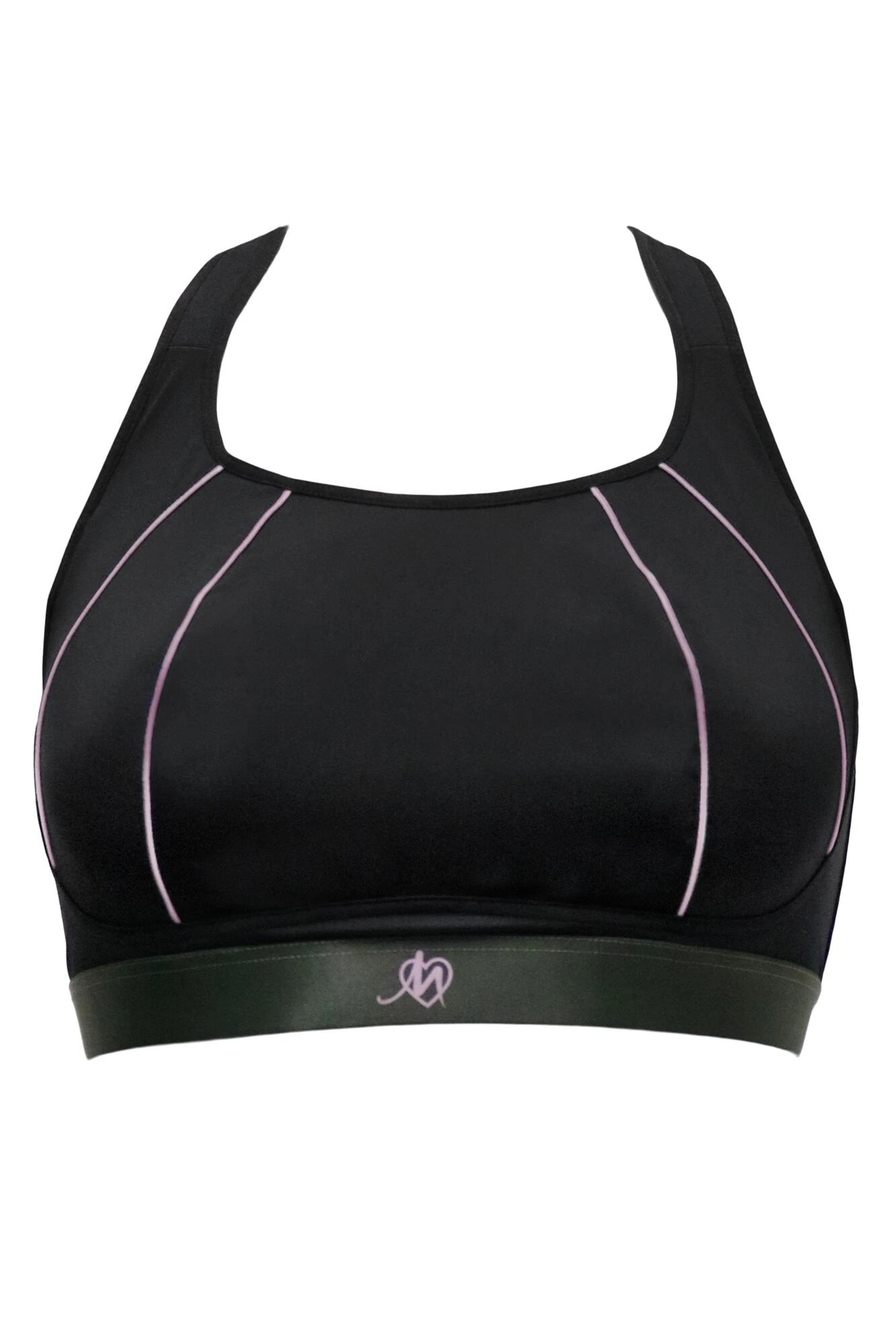 Energy Spirit Underwired Lightly Padded Cross Back - Black/Pink/Khaki 5 Energy Spirit Underwired Lightly Padded Cross Back - Black/Pink/Khaki - Image 5
