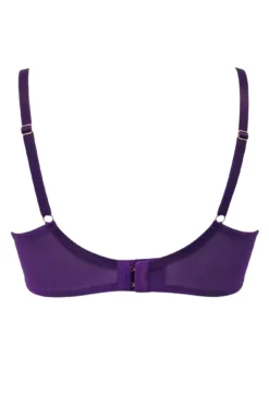 India Eyelash Lace Underwired Bra - Blackberry -Curve by Lingerie 270776 20221117163200