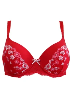 Gigi Padded Balconette Bra - Red/Pink -Curve by Lingerie 271674 20211214091900