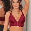Opulence Front Fastening Underwired Bralette - Deep Red