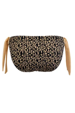 Casablanca Tie Side Brief - Black/Gold -Curve by Lingerie 274786 20220211134100