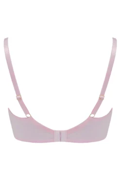 Parisienne Padded Longline Bra - Pink/Cream -Curve by Lingerie 277325 20220504155500
