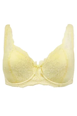 Flora Lightly Padded Underwired Bra - Yellow -Curve by Lingerie 277542 20230425101600