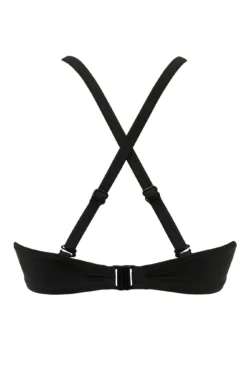 Santa Cruz Strapless Lightly Padded Underwired Top - Black -Curve by Lingerie 279041 20230814153800