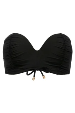 Santa Cruz Strapless Lightly Padded Underwired Top - Black -Curve by Lingerie 279044 20230814153800