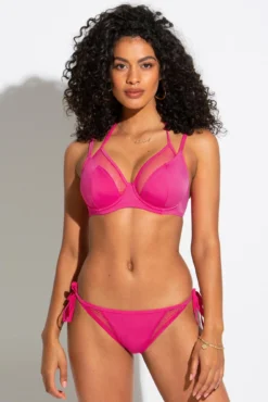 Glamazon High Leg Tie Side Brief - Hot Pink
