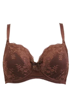Flora Underwired Bra - Chocolate -Curve by Lingerie 279514 20230608165200