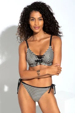 Radiance Tie Side Brief - Black/White/Gold