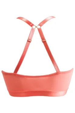 India Front Fastening Underwired Bralette - Coral 13 India Front Fastening Underwired Bralette - Coral -Curve by Lingerie 280989 20220330143000