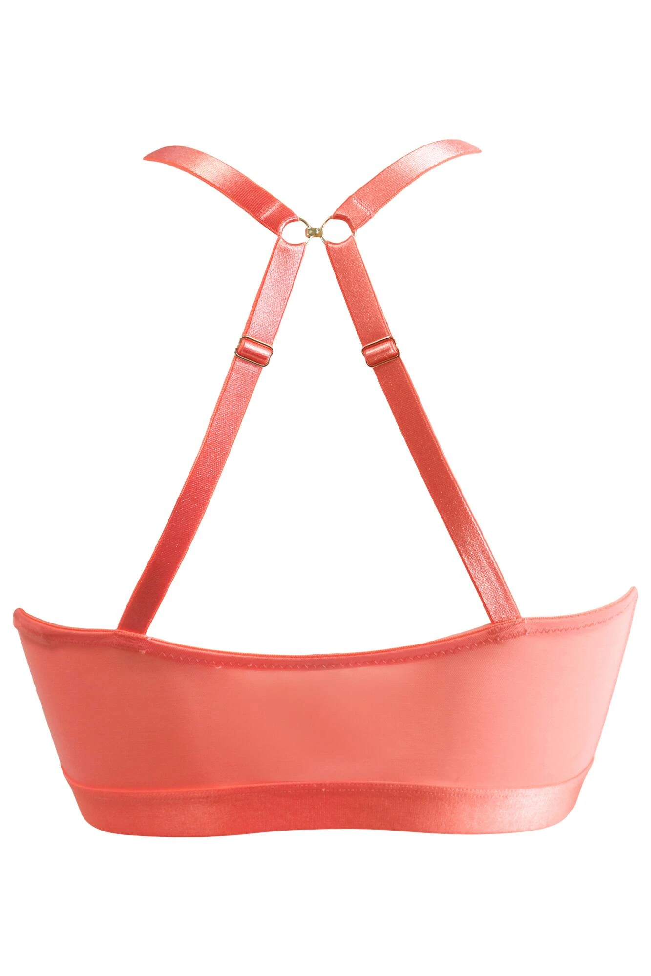 India Front Fastening Underwired Bralette - Coral 7 India Front Fastening Underwired Bralette - Coral - Image 7