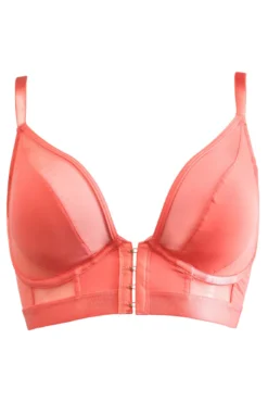 India Front Fastening Underwired Bralette - Coral 11 India Front Fastening Underwired Bralette - Coral -Curve by Lingerie 280990 20220330143000