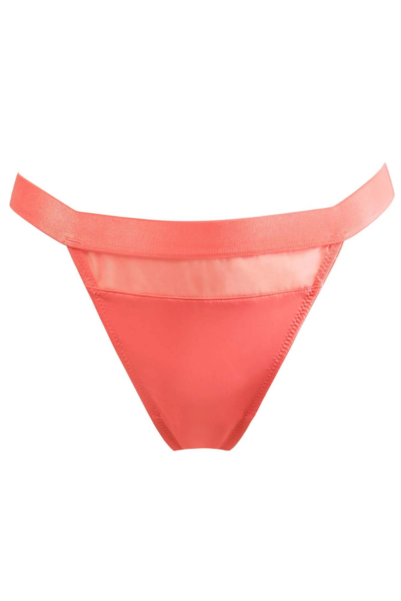 India High Leg Thong - Coral 4 India High Leg Thong - Coral - Image 4