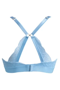 India Removable Padded Soft Triangle Bra - Powder Blue -Curve by Lingerie 281010 20220330143800