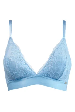 India Removable Padded Soft Triangle Bra - Powder Blue -Curve by Lingerie 281012 20220330143800
