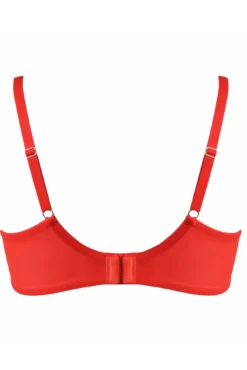 India Eyelash Lace Underwired Bra - Orange -Curve by Lingerie 281051 20220928165300