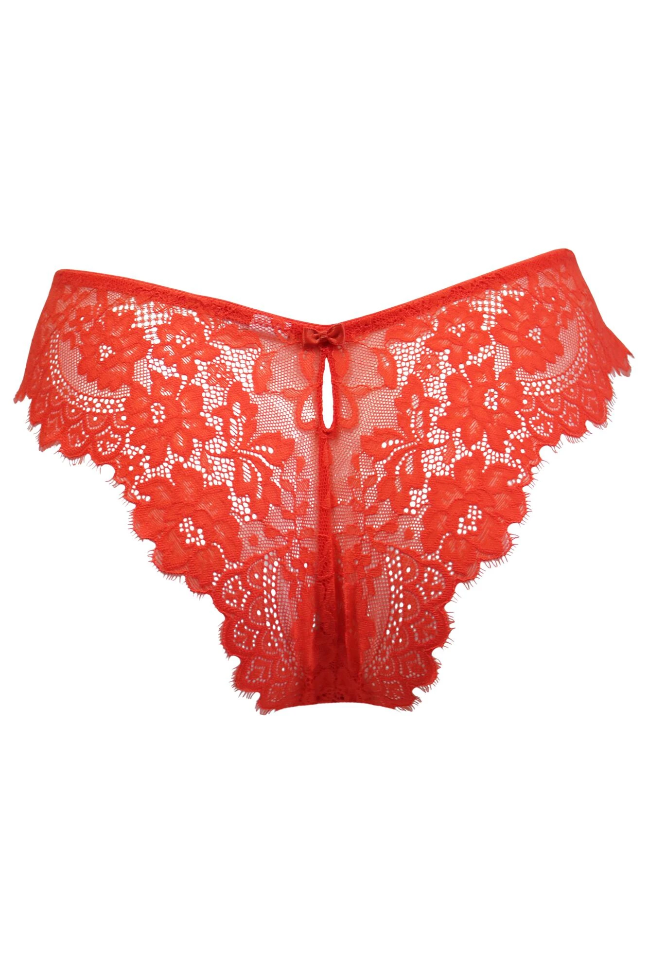 India Eyelash Lace V Brief - Orange 7 India Eyelash Lace V Brief - Orange - Image 7