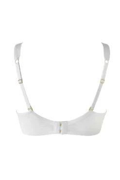 India Stripe Plunge Underwired Bra - White 7 India Stripe Plunge Underwired Bra - White -Curve by Lingerie 281066 20220330145400