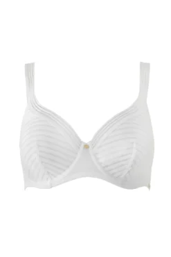 India Stripe Plunge Underwired Bra - White 6 India Stripe Plunge Underwired Bra - White -Curve by Lingerie 281067 20220330145400