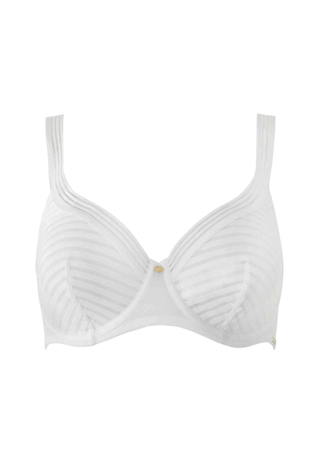 India Stripe Plunge Underwired Bra - White 3 India Stripe Plunge Underwired Bra - White - Image 3