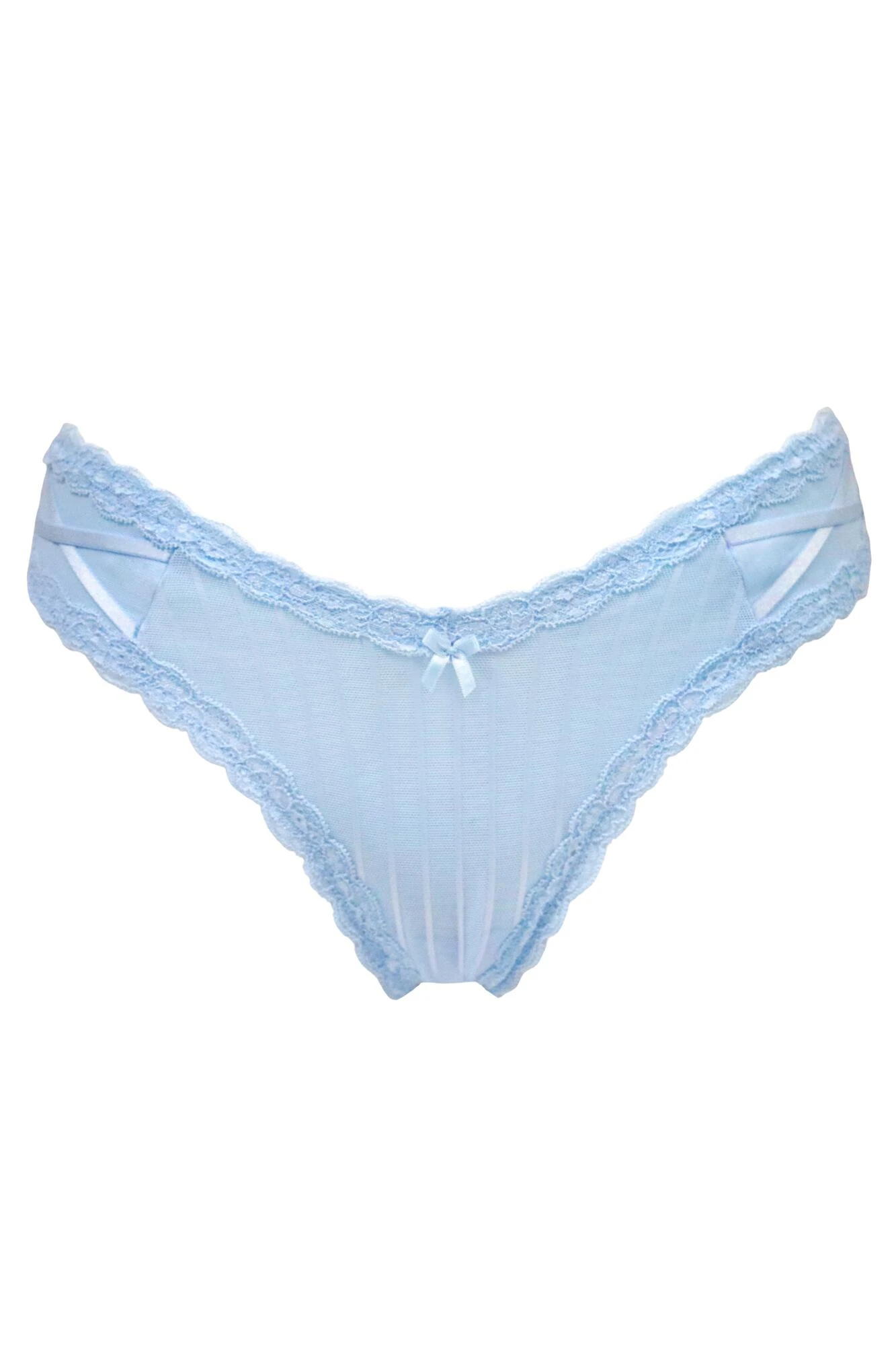 Luxe Linear V Shaped Brazilian Brief - Powder Blue 4 Luxe Linear V Shaped Brazilian Brief - Powder Blue - Image 4