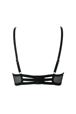 India Sheer And Opaque Underwired Bra - Black -Curve by Lingerie 283369 20221121153700