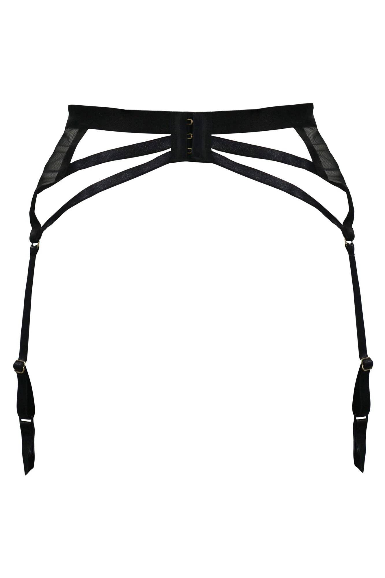 India Sheer And Opaque Suspender - Black 7 India Sheer And Opaque Suspender - Black - Image 7
