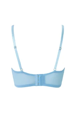 India Satin Padded Longline Bra - Powder Blue -Curve by Lingerie 283495 20220512154700
