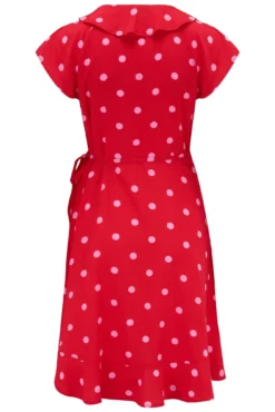 Textured Woven Wrap Beach Dress - Red/Pink -Curve by Lingerie 283876 20230616162600