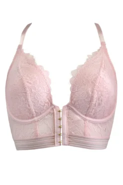 Revolution Front Fastening Underwired Bralette - Soft Pink -Curve by Lingerie 284228 20220426134300