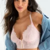 Revolution Front Fastening Underwired Bralette - Soft Pink