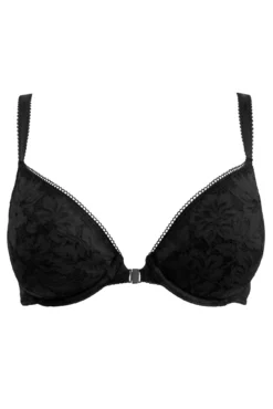 Reflection Front Fastening Padded Bra - Black -Curve by Lingerie 285311 20221018160500