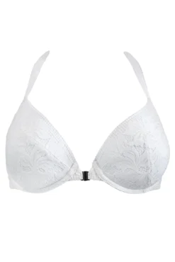 Reflection Front Fastening Padded Bra - White -Curve by Lingerie 285318 20220504123300