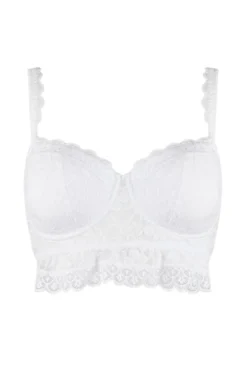 Rebel Strapless Longline Bra - White 11 Rebel Strapless Longline Bra - White -Curve by Lingerie 286215 20230614153100