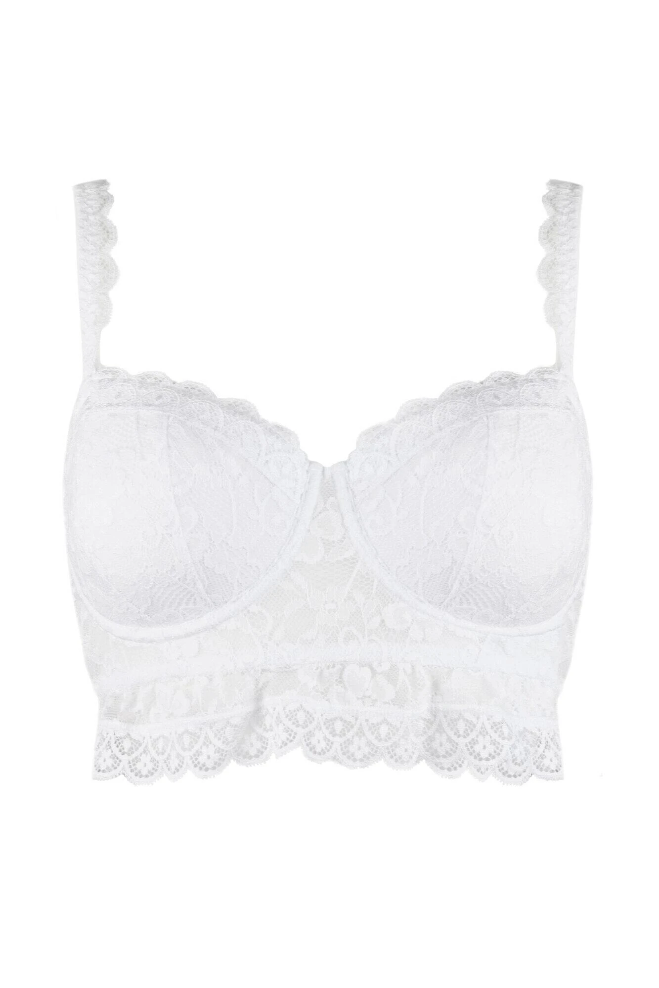 Rebel Strapless Longline Bra - White 5 Rebel Strapless Longline Bra - White - Image 5