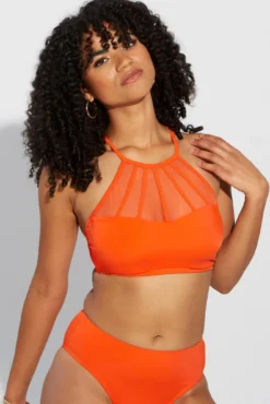 Space High Neck U/W Cami Top - Orange -Curve by Lingerie 286395 20220930095200