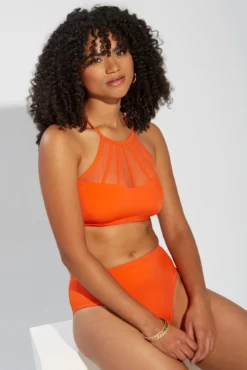 Space High Neck U/W Cami Top - Orange -Curve by Lingerie 286396 20220930095200