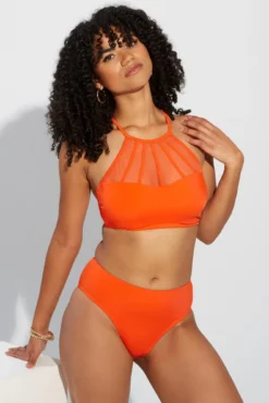 Space High Leg Bottom - Orange 8 Space High Leg Bottom - Orange -Curve by Lingerie 286414 20220923114700