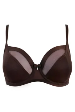Viva Luxe Underwired Bra - Chocolate -Curve by Lingerie 286688 20230502094500