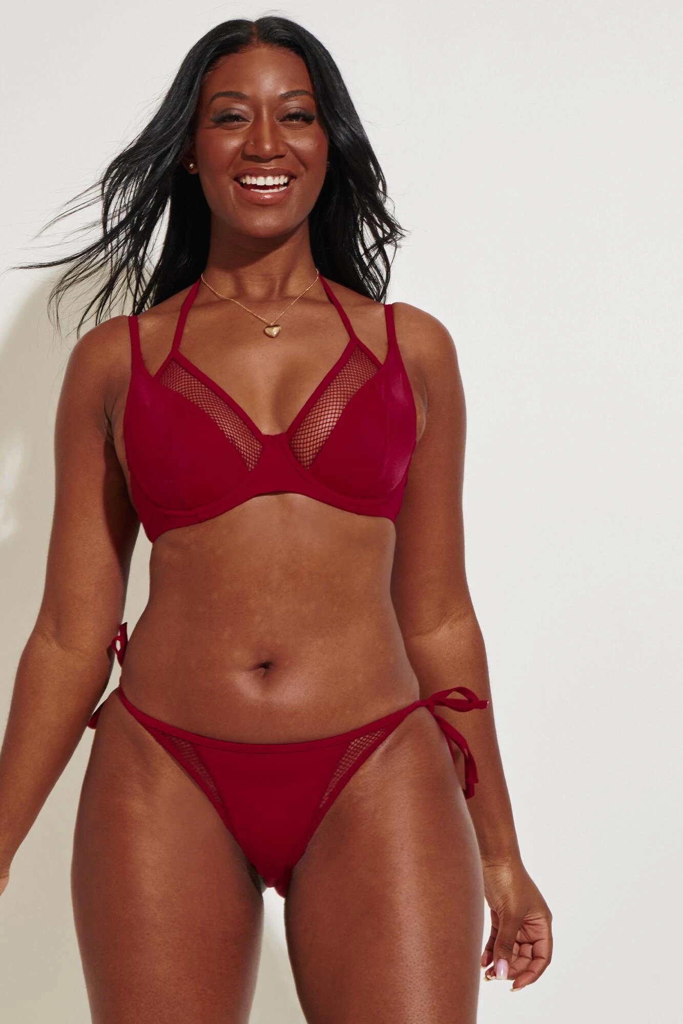 Glamazon High Leg Tie Side Brief - Red 2 Glamazon High Leg Tie Side Brief - Red - Image 2