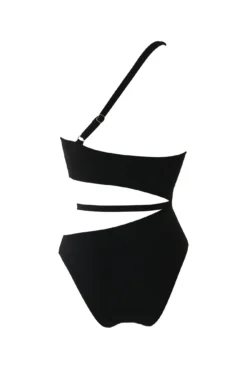 India Chains Recycled One Shoulder Cut Out Swimsuit - Black 7 India Chains Recycled One Shoulder Cut Out Swimsuit - Black -Curve by Lingerie 287184 20220601131200