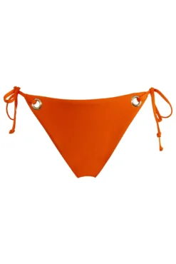 India Recycled Tie Side Bikini Brief - Orange -Curve by Lingerie 287553 20220927120600