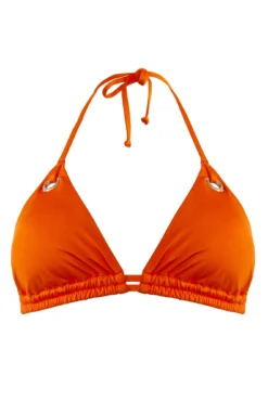 India Recycled Triangle Bikini Top - Orange -Curve by Lingerie 287566 20220927120600
