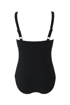 Cali Recycled Ring Underwired Control Swimsuit - Black -Curve by Lingerie 288392 20220705110700