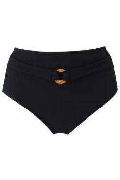 Cali Recycled High Waist Belted Control Brief - Black -Curve by Lingerie 288477 20220705161200