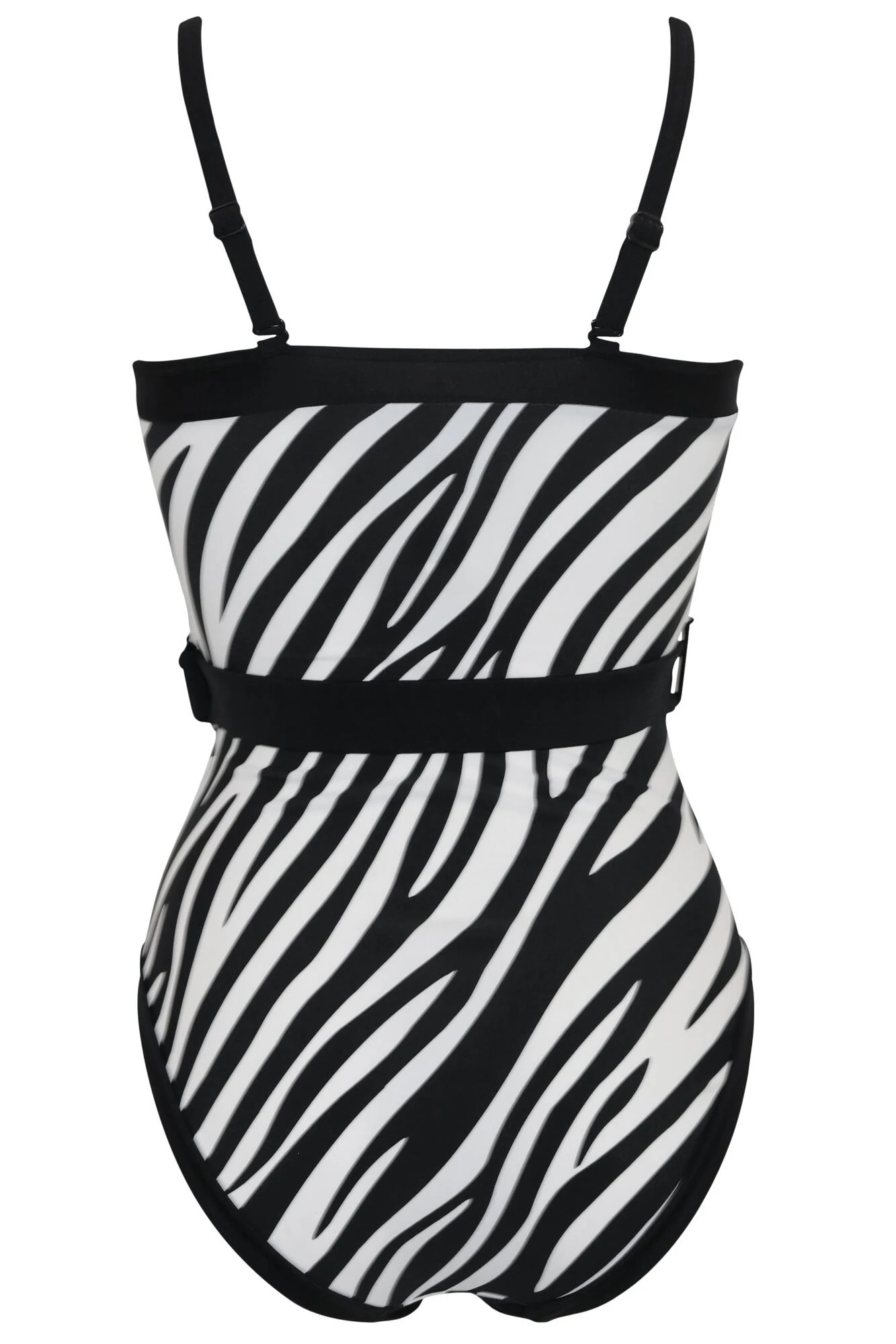 Removable Straps Belted Control Swimsuit - Zebra 6 Removable Straps Belted Control Swimsuit - Zebra - Image 6
