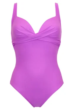 Valencia Twist Front Lightly Padded Non Wired Control Swimsuit - Ultraviolet 8 Valencia Twist Front Lightly Padded Non Wired Control Swimsuit - Ultraviolet -Curve by Lingerie 289663 20220630145900